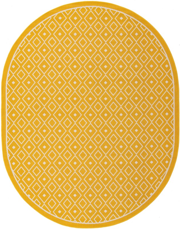 Revell · Diamond Outdoor Rug, yellow