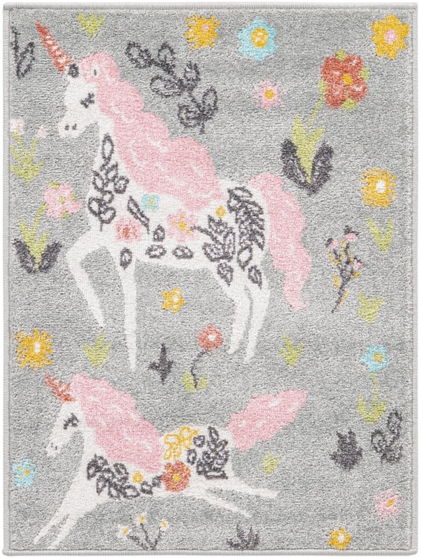 2' 2 x 3' Darcy · Floral / botanical rug, gray