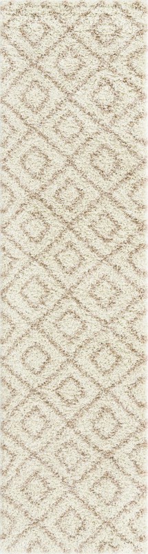 2' 7 x 10' Brock · Diamond Shag Rug, beige