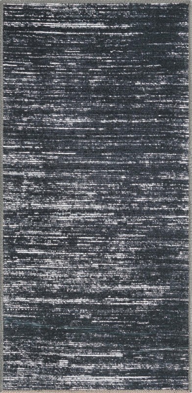 2' x 4' Prewitt · Linear abstract rug, black and ivory