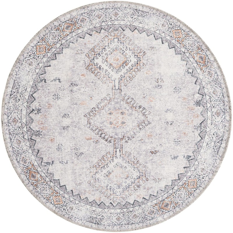 Hodges · Diamond medallion rug, ivory and gray