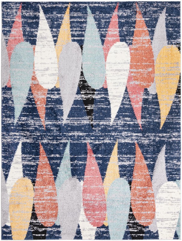 9' x 12' Petaluma · Abstract rug, blue