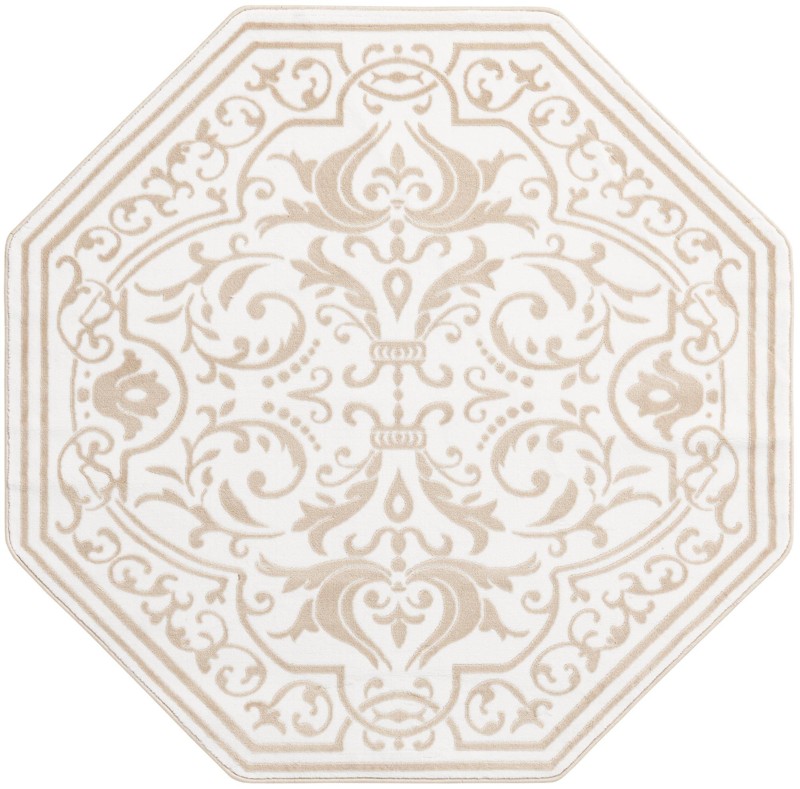 5' 3 x 5' 3 Raines · Medallion rug, snow white and beige