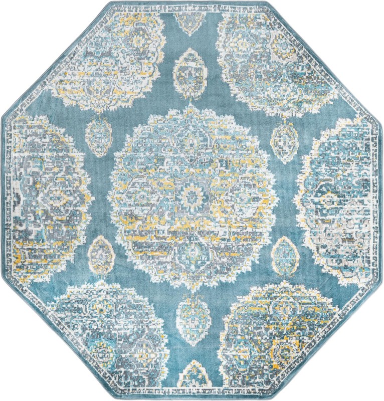 Mather · Medallion rug, gray