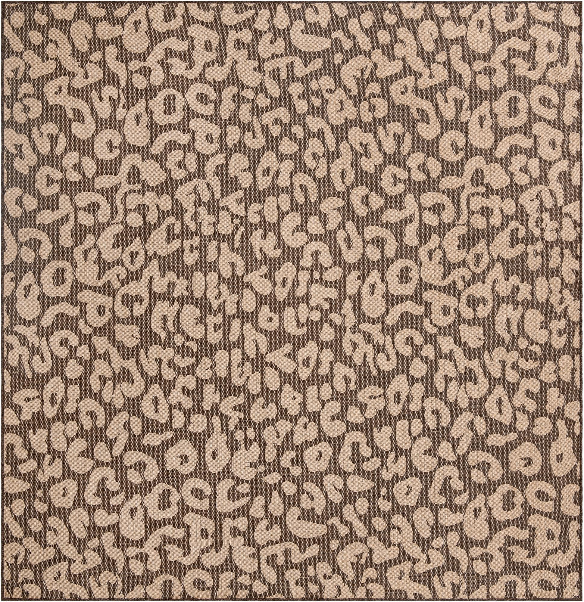 10' x 10' Durand · Animal print rug, brown