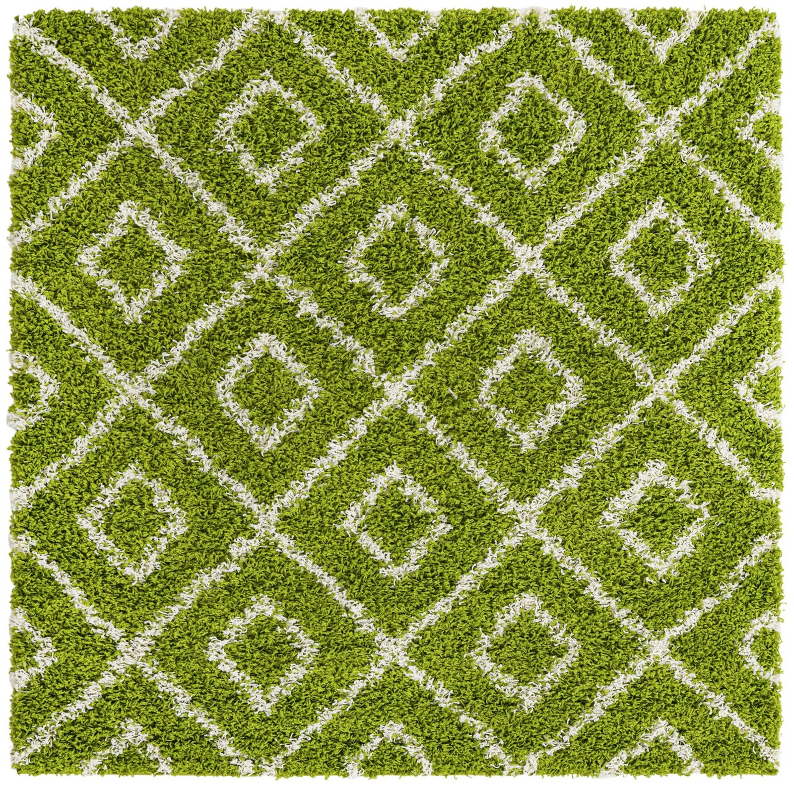 5' 3 x 5' 3 Brock · Diamond Shag Rug, green