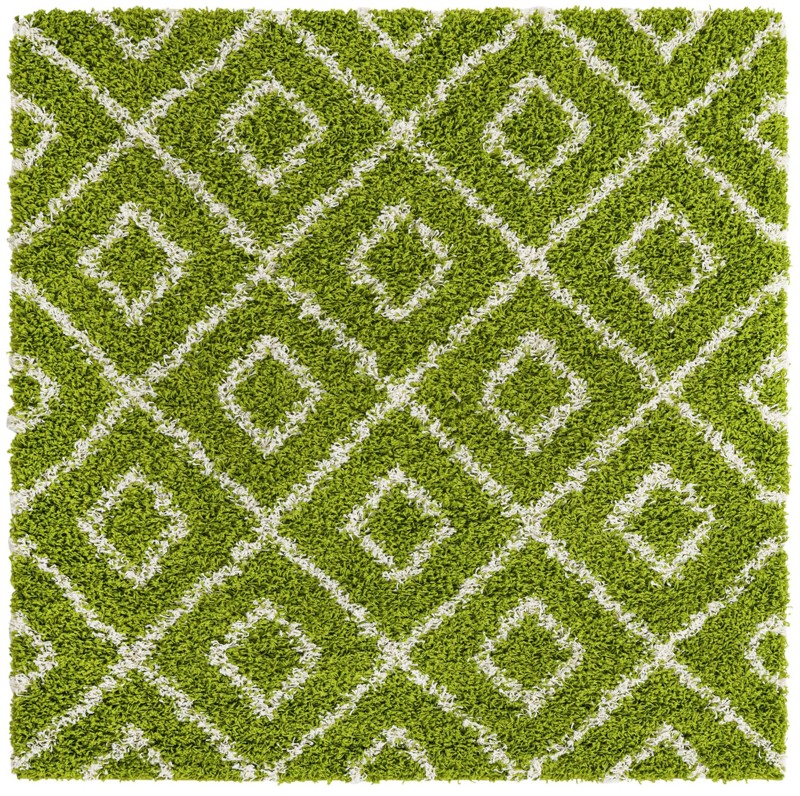 5' 3 x 5' 3 Brock · Diamond Shag Rug, green