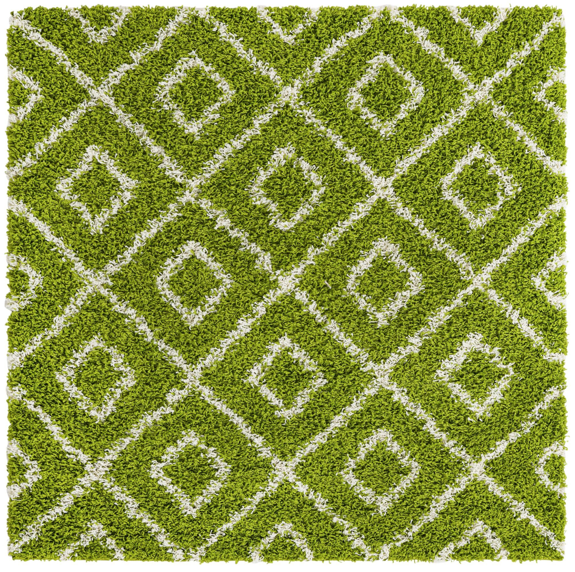 5' 3 x 5' 3 Brock · Diamond Shag Rug, green