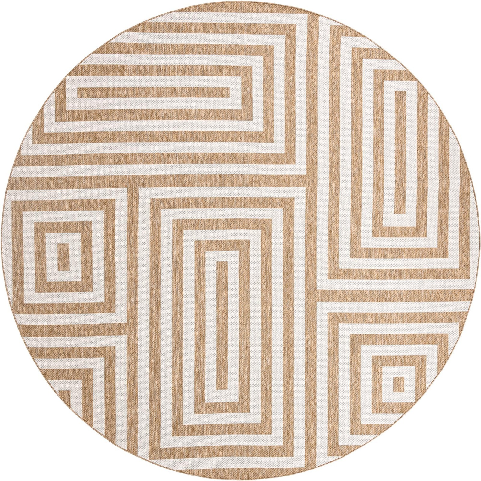 12' x 12' Cumberland · Geometric Outdoor Rug, taupe