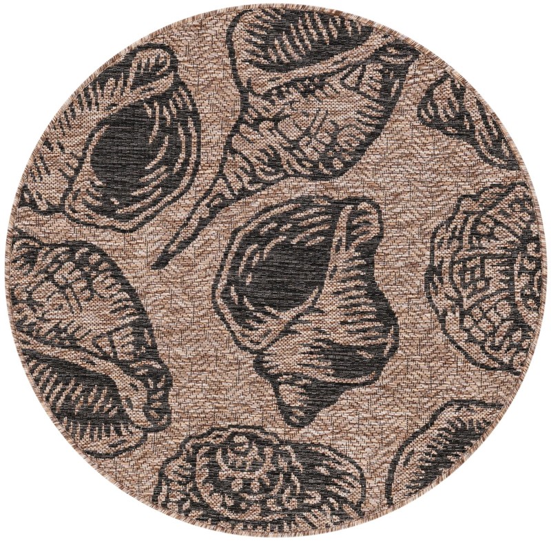 3' x 3' Arcata · Pictoral Outdoor Rug, brown and black