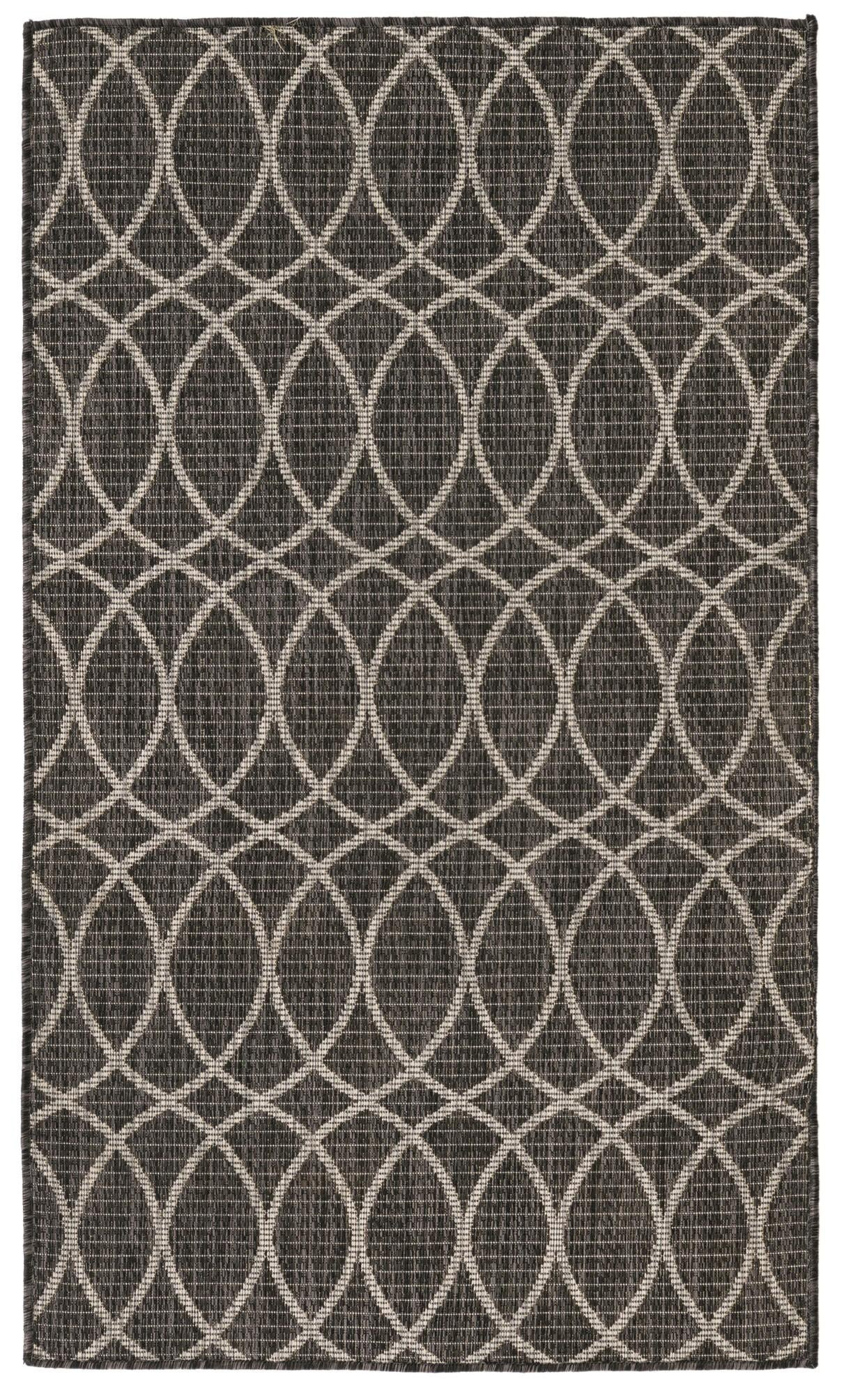 3' x 5' 3 Atkins · Geometric Outdoor Rug, charcoal