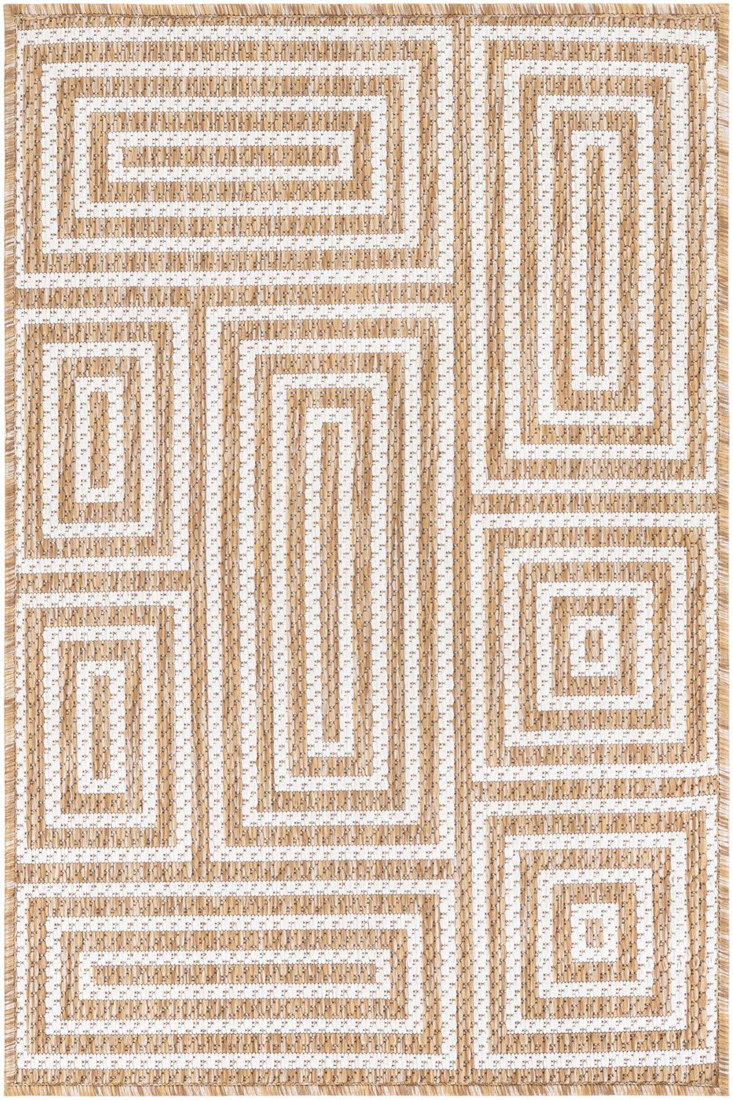 2' x 3' Cumberland · Geometric Outdoor Rug, taupe