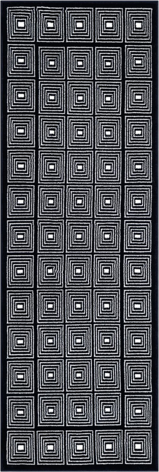 2' x 6' Atwood · Border rug, midnight blue