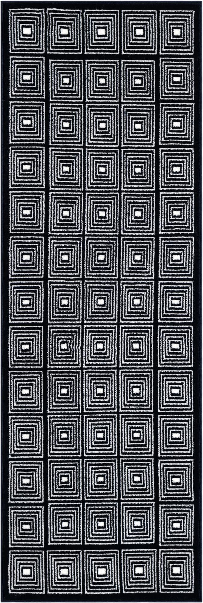 2' x 6' Atwood · Border rug, midnight blue