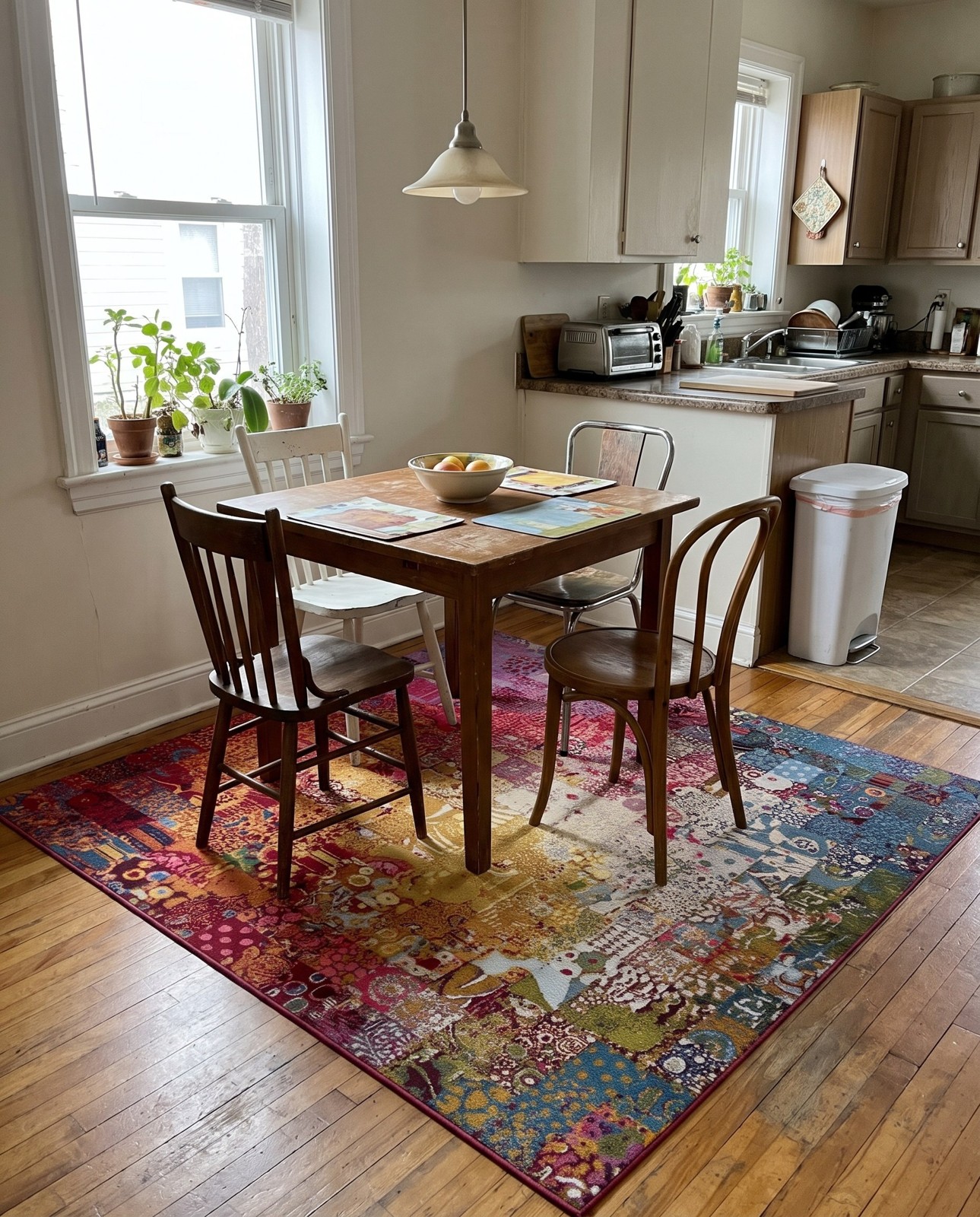 8' x 8' Plover · Floral collage Outdoor Rug, pink and multi