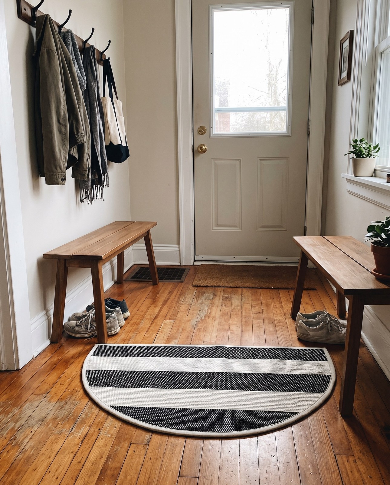 2' 2 x 3' 7 Flagstaff · Striped Chindi Rug, navy