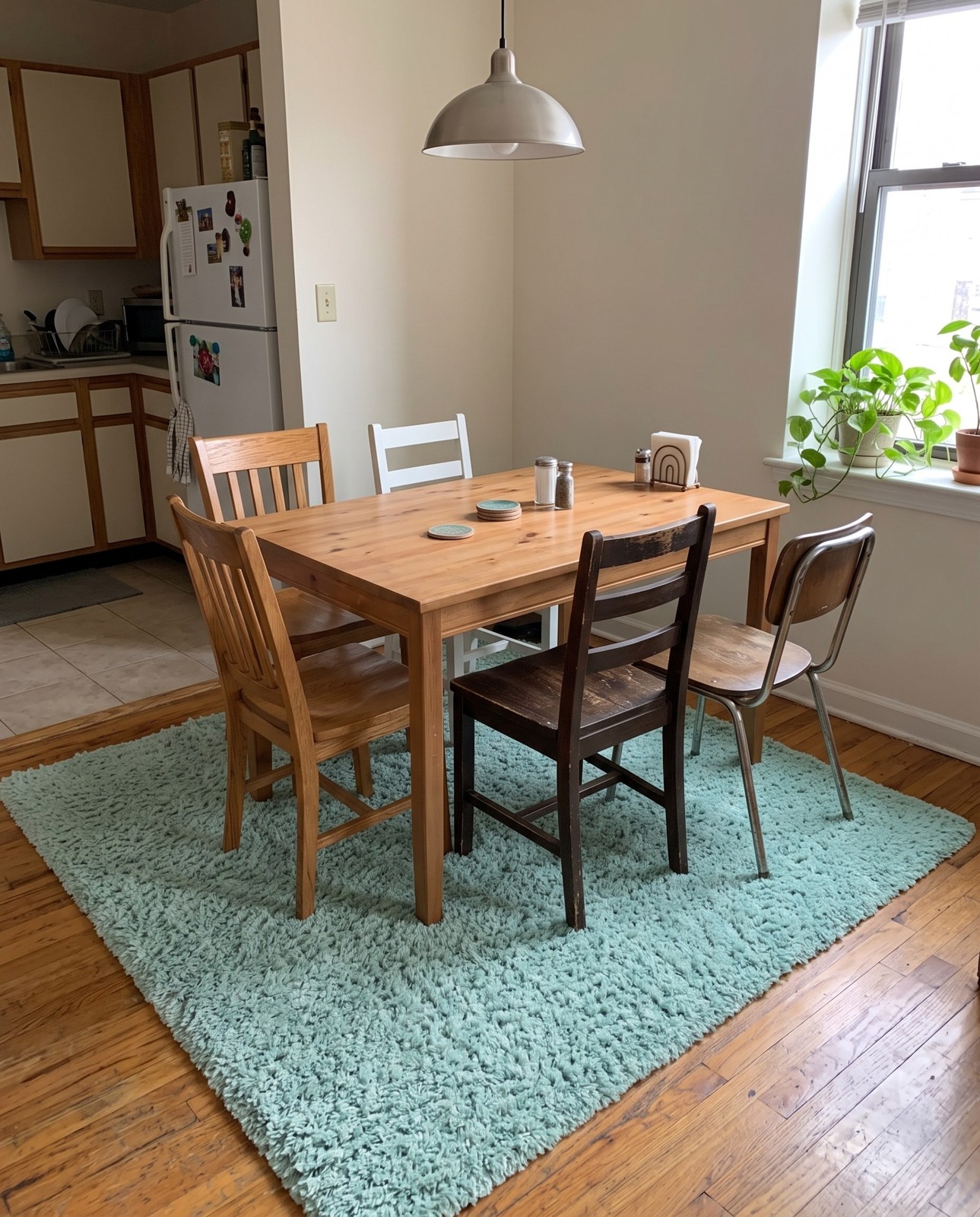3' 3 x 5' 3 Olympia · Solid Shag Rug, cyan