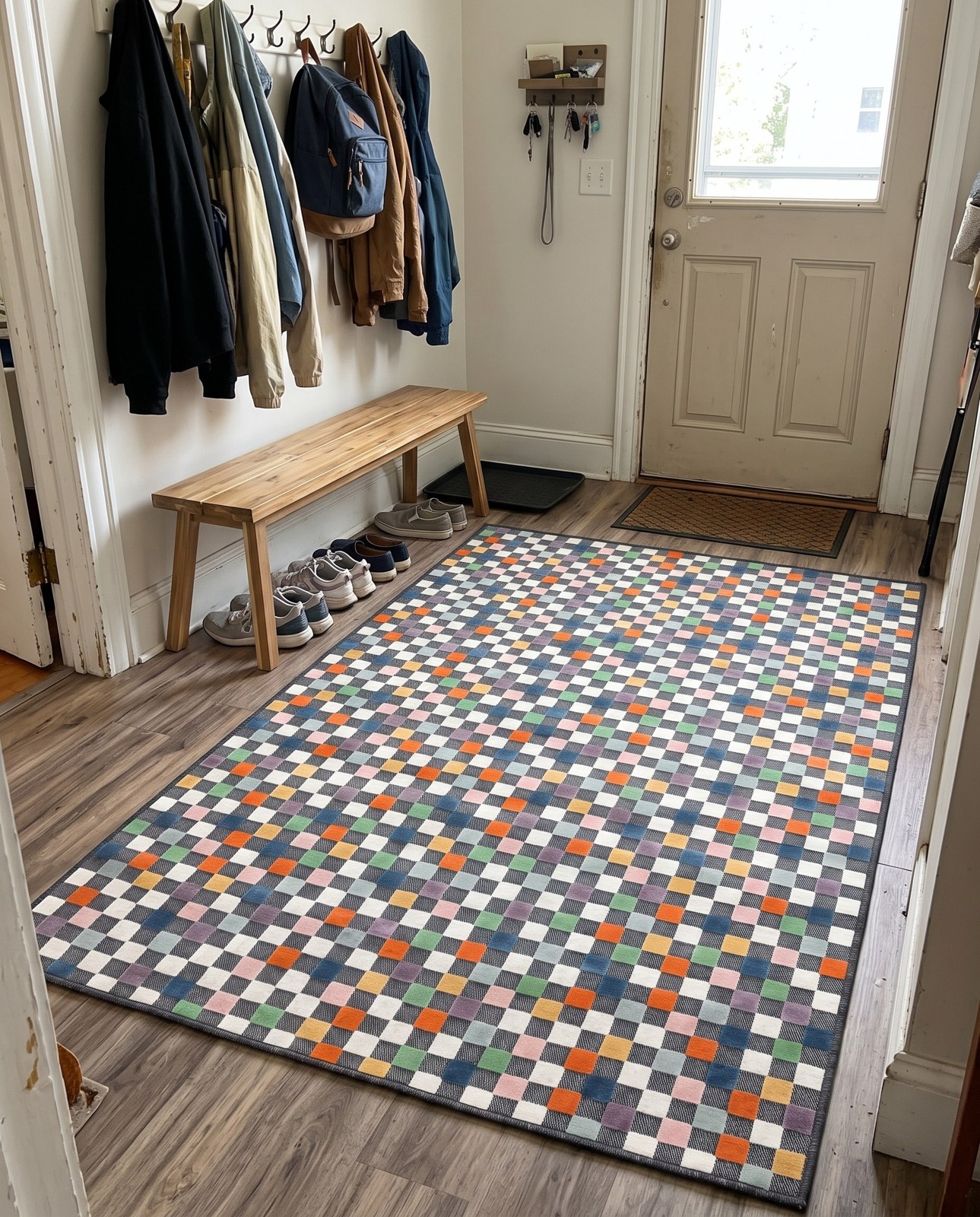 5' 2 x 8' Carmichael · Checkered Outdoor Rug, multi