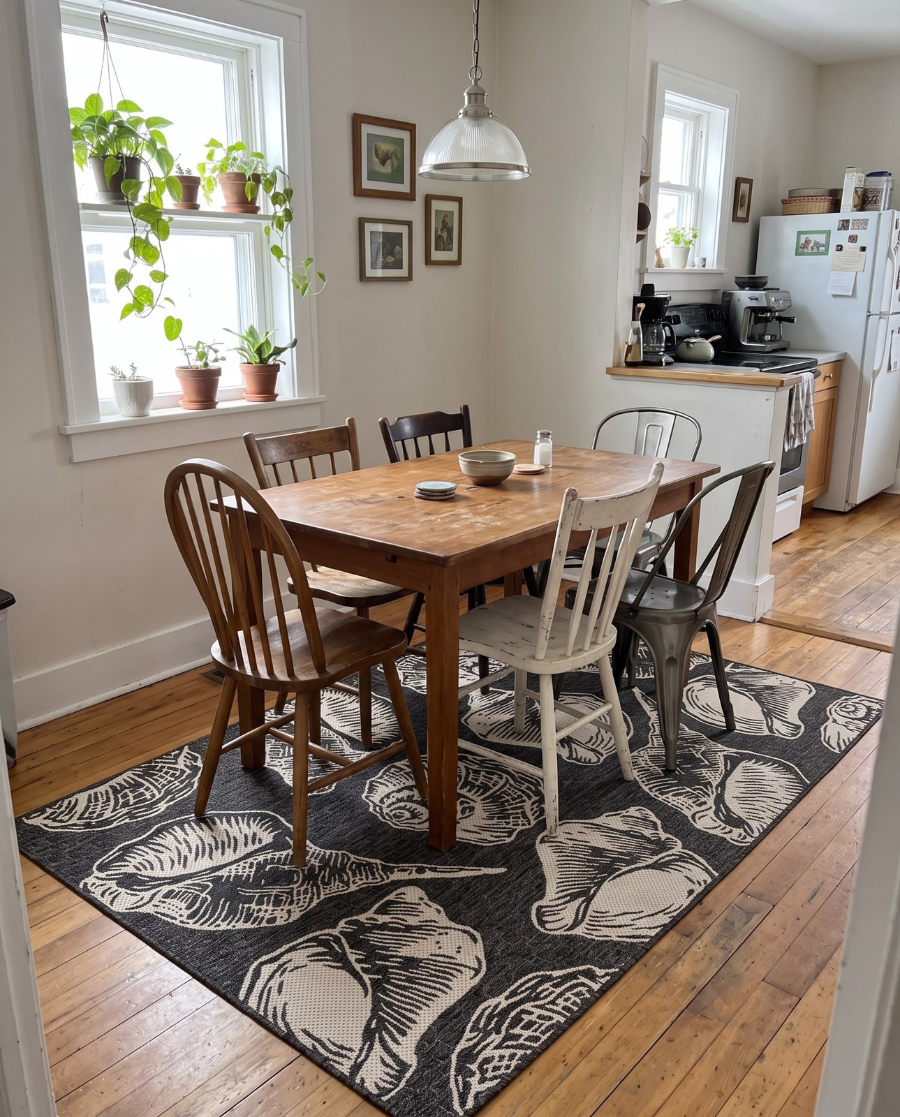 7' 10 x 10' Arcata · Seashell Outdoor Rug, black and white