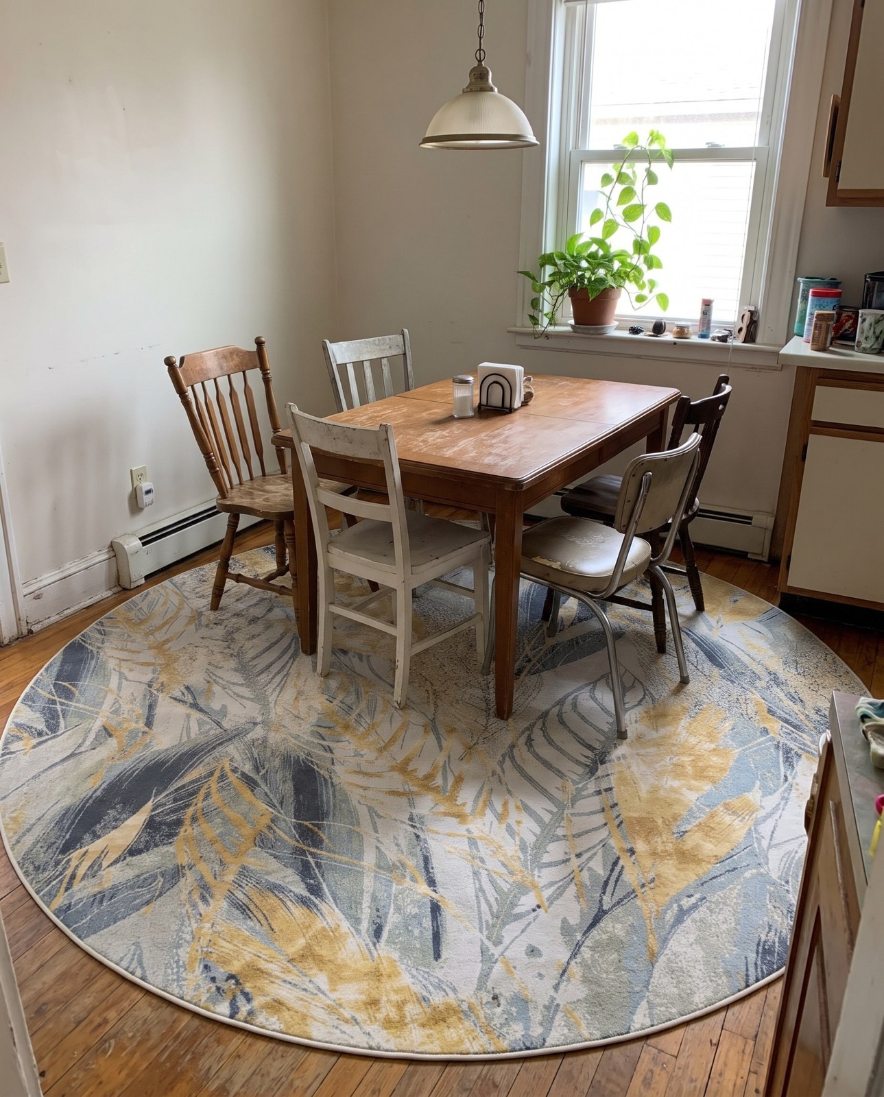 10' x 10' Lomax · Botanical Outdoor Rug, yellow, gray and ivory