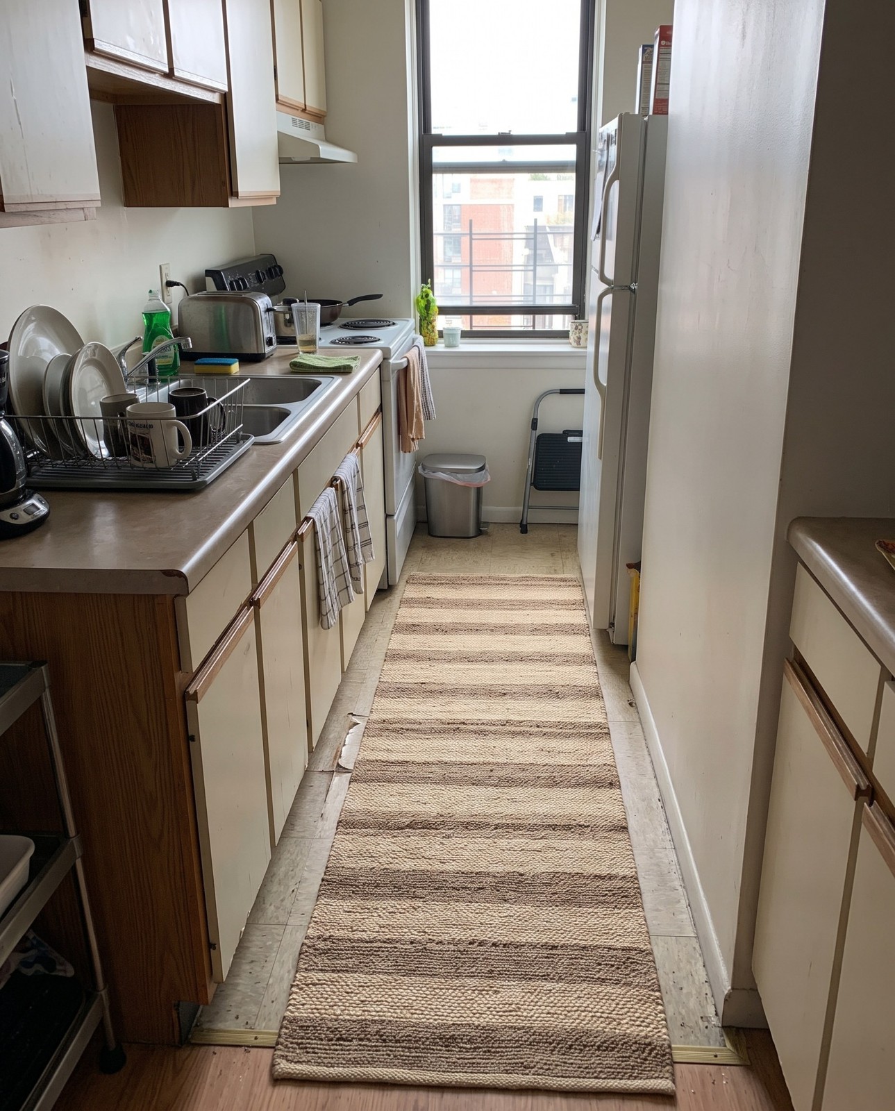 2' 2 x 8' Askew · Striped Braided Jute Rug