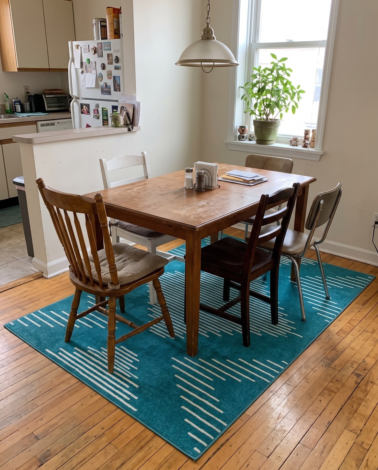 6' x 9' Knox · Diamond rug, turquoise