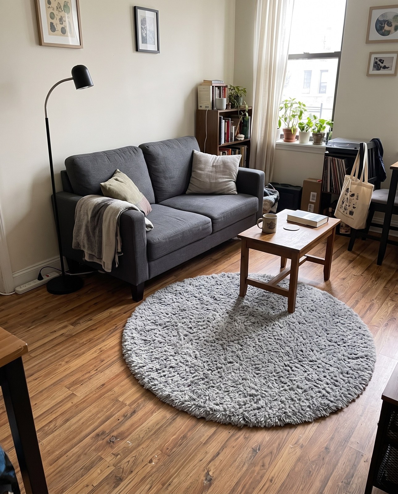 5' x 7' Olympia · Solid Shag Rug, ash