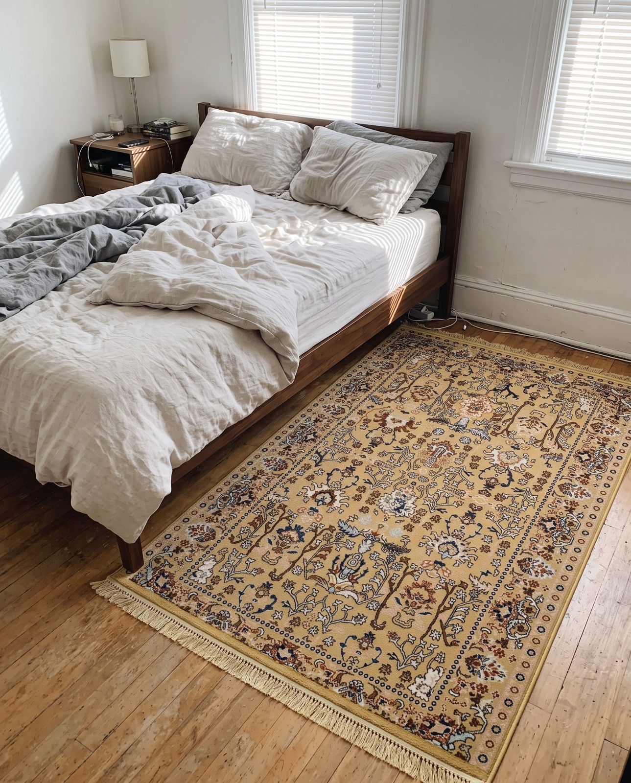 4' x 6' Sandys · Persian Washable Rug, yellow and blue