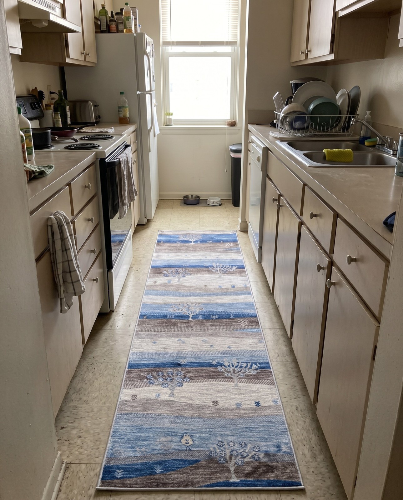 2' x 3' 1 Glenn · Floral / botanical rug, blue gray