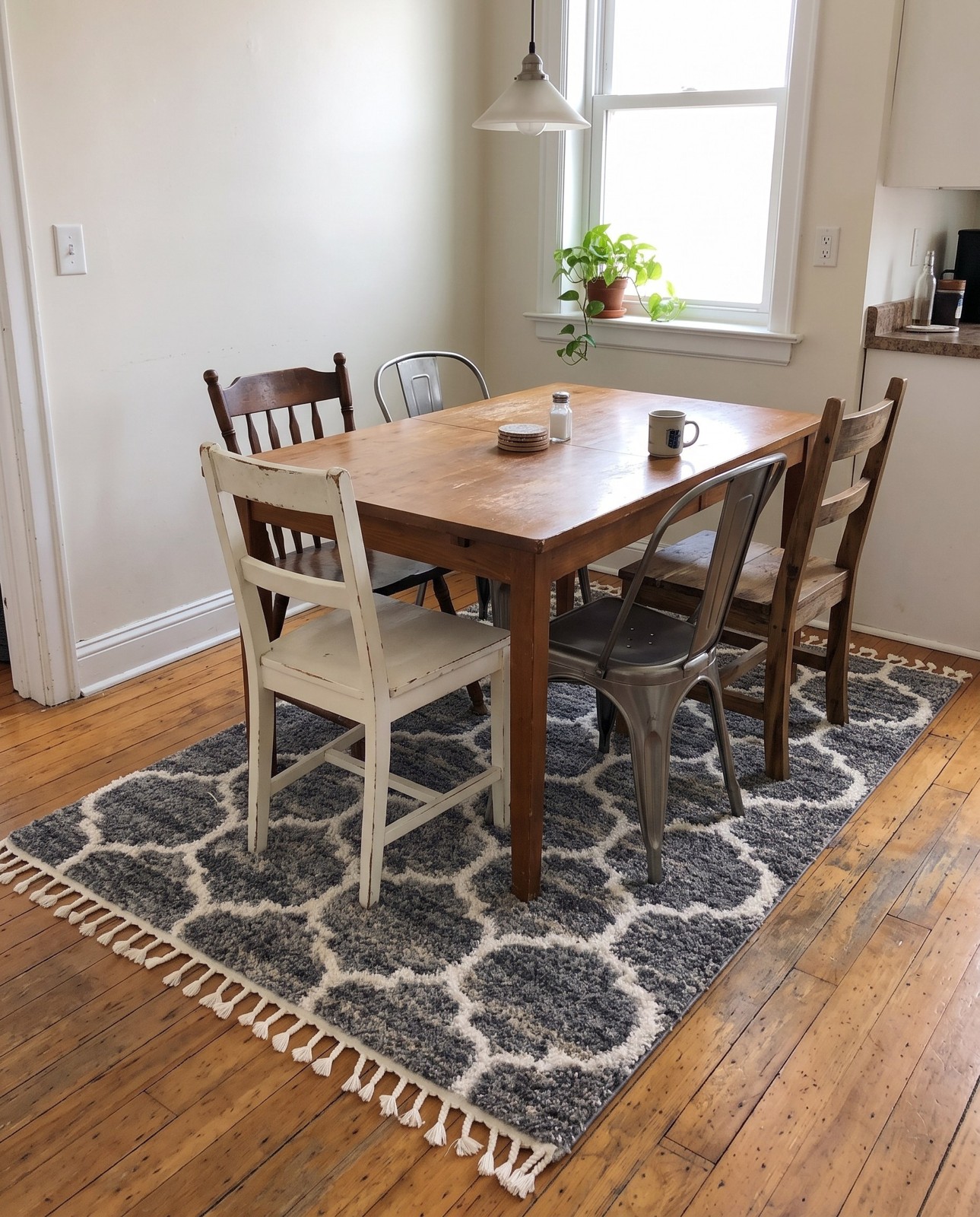 2' 2 x 3' Everett · Trellis Shag Rug, gray