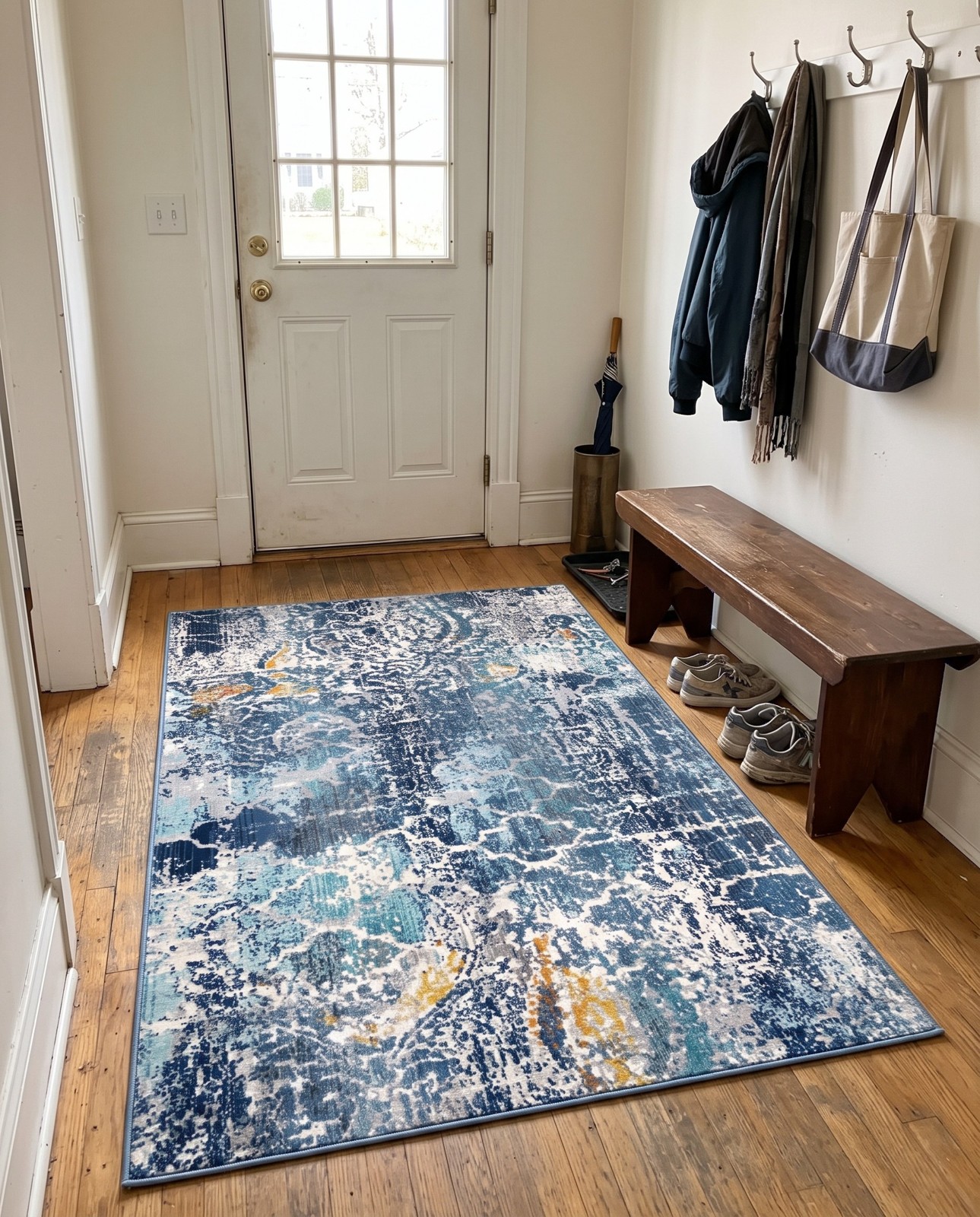 Detail image of 3' 7 x 5' 3 Dale · Abstract rug, blue