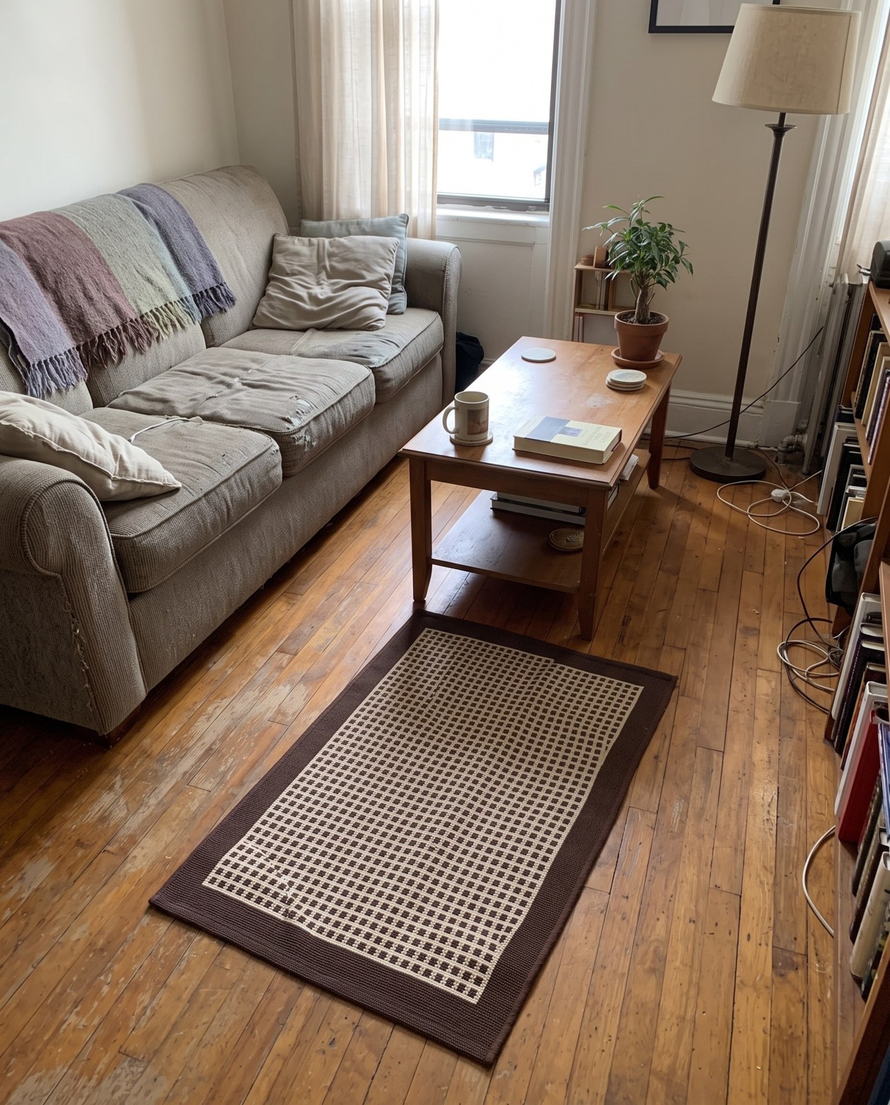 2' x 3' Gifford · Border Outdoor Rug, brown