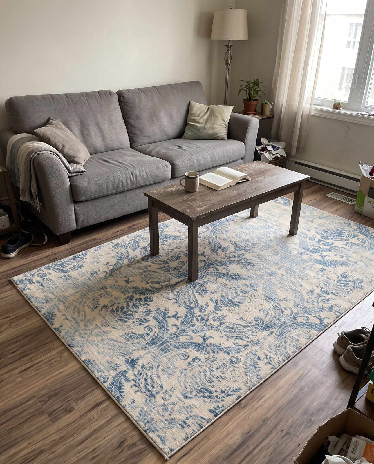 4' x 6' Larson · Damask rug