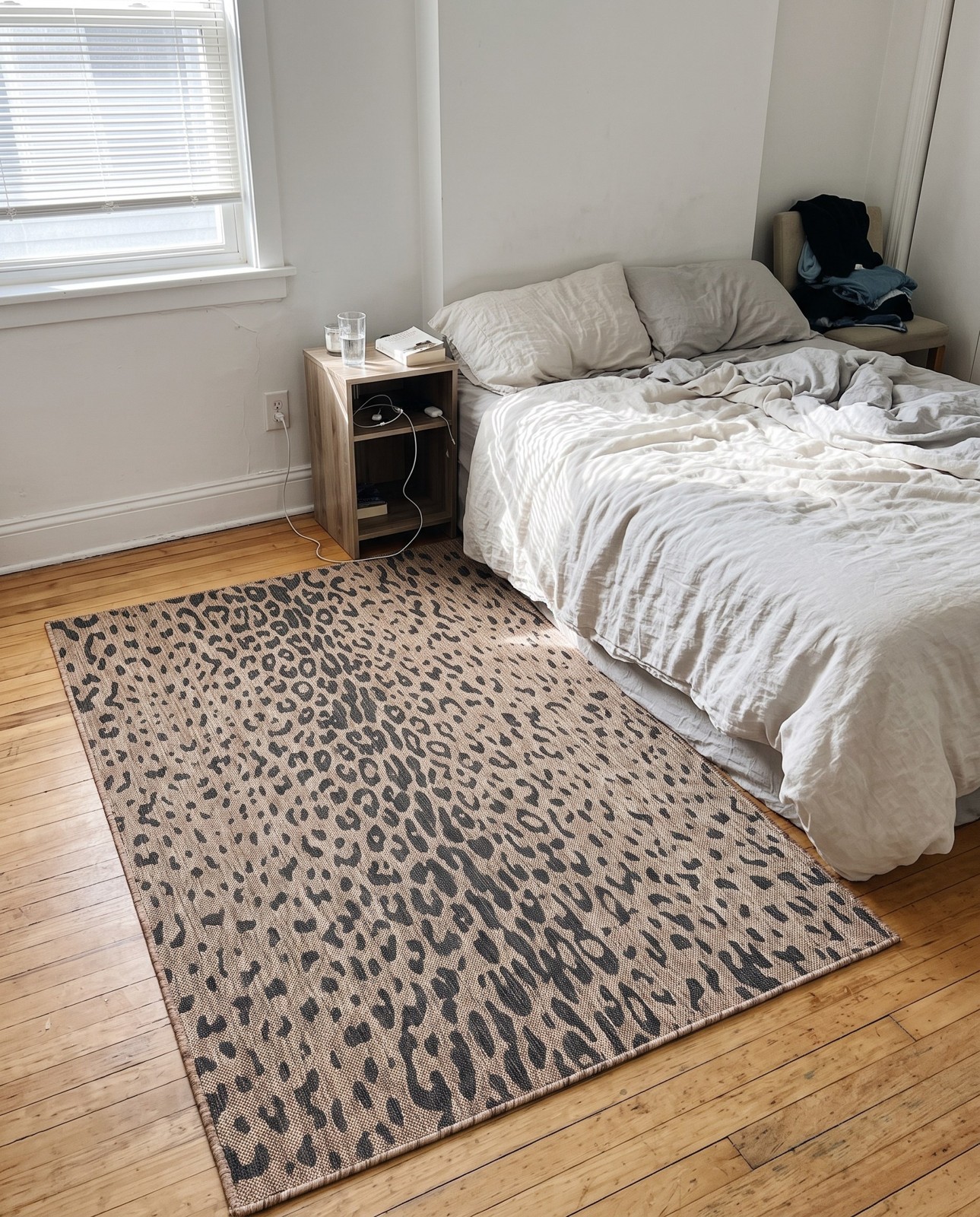 Detail image of 5' 3 x 8' Winterberry · Animal print Outdoor Rug, natural