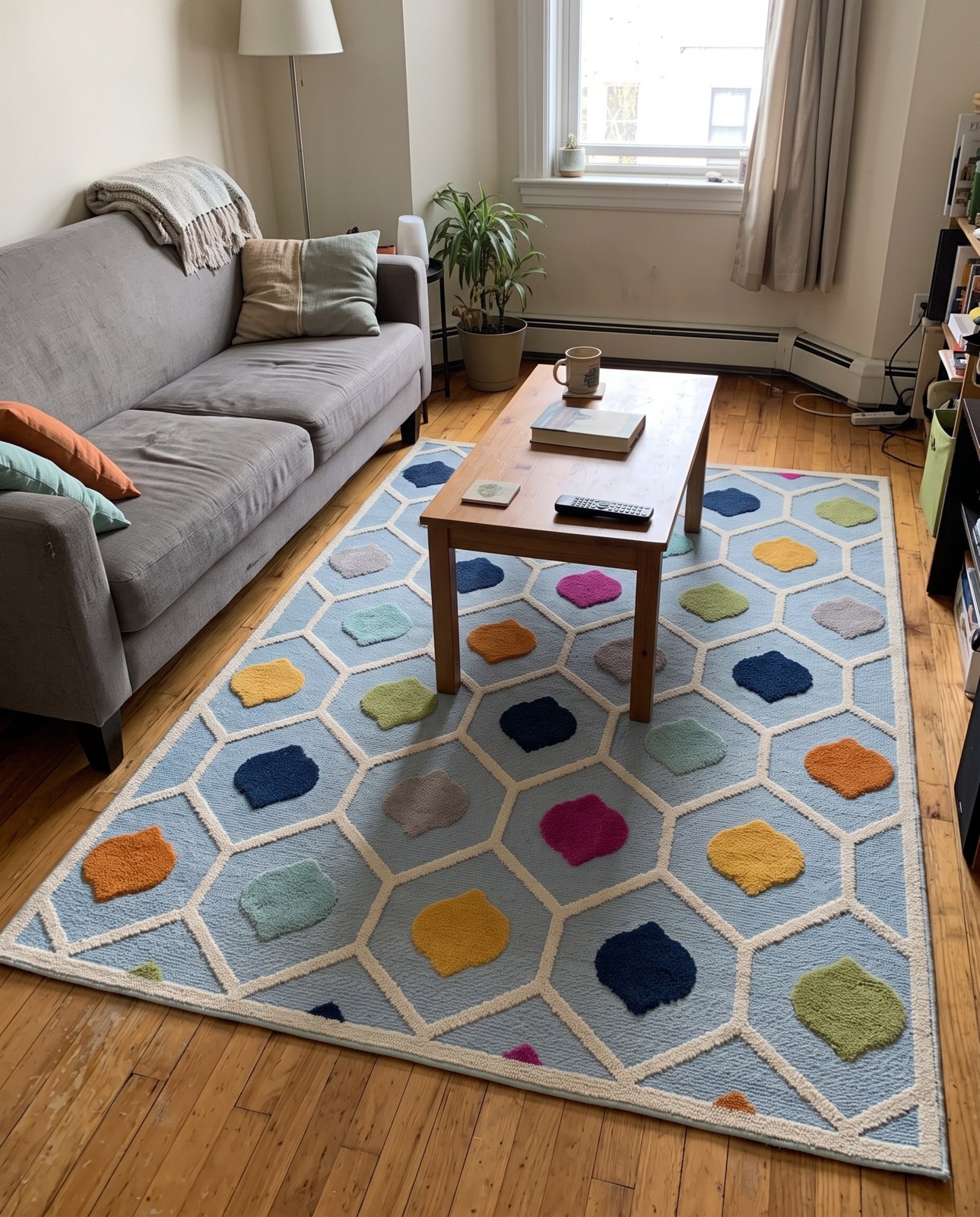 5' 3 x 8' Raleigh · Geometric Outdoor Rug, blue