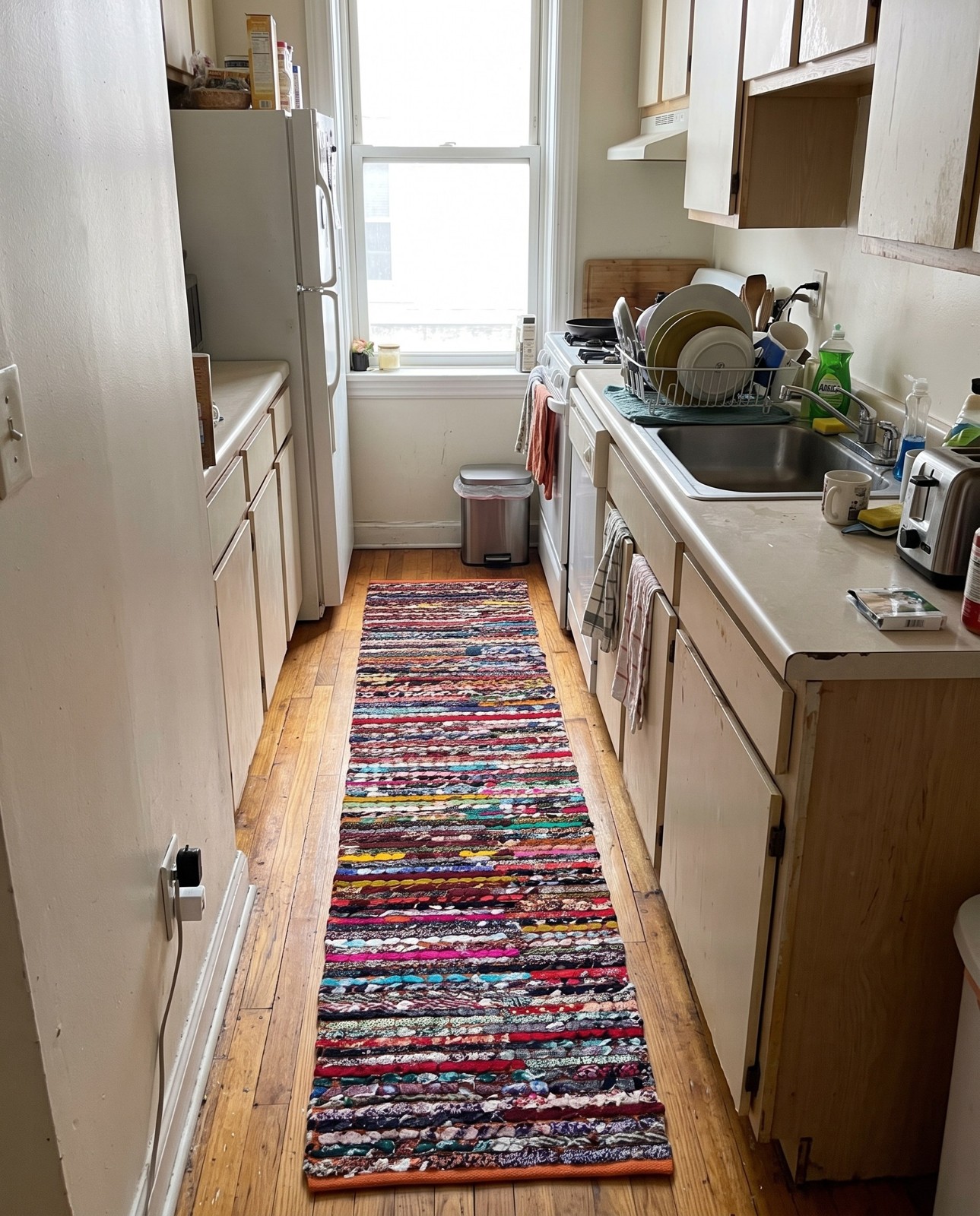 0' 9 x 2' 6 Peoria · Patchwork Chindi Rug, multi