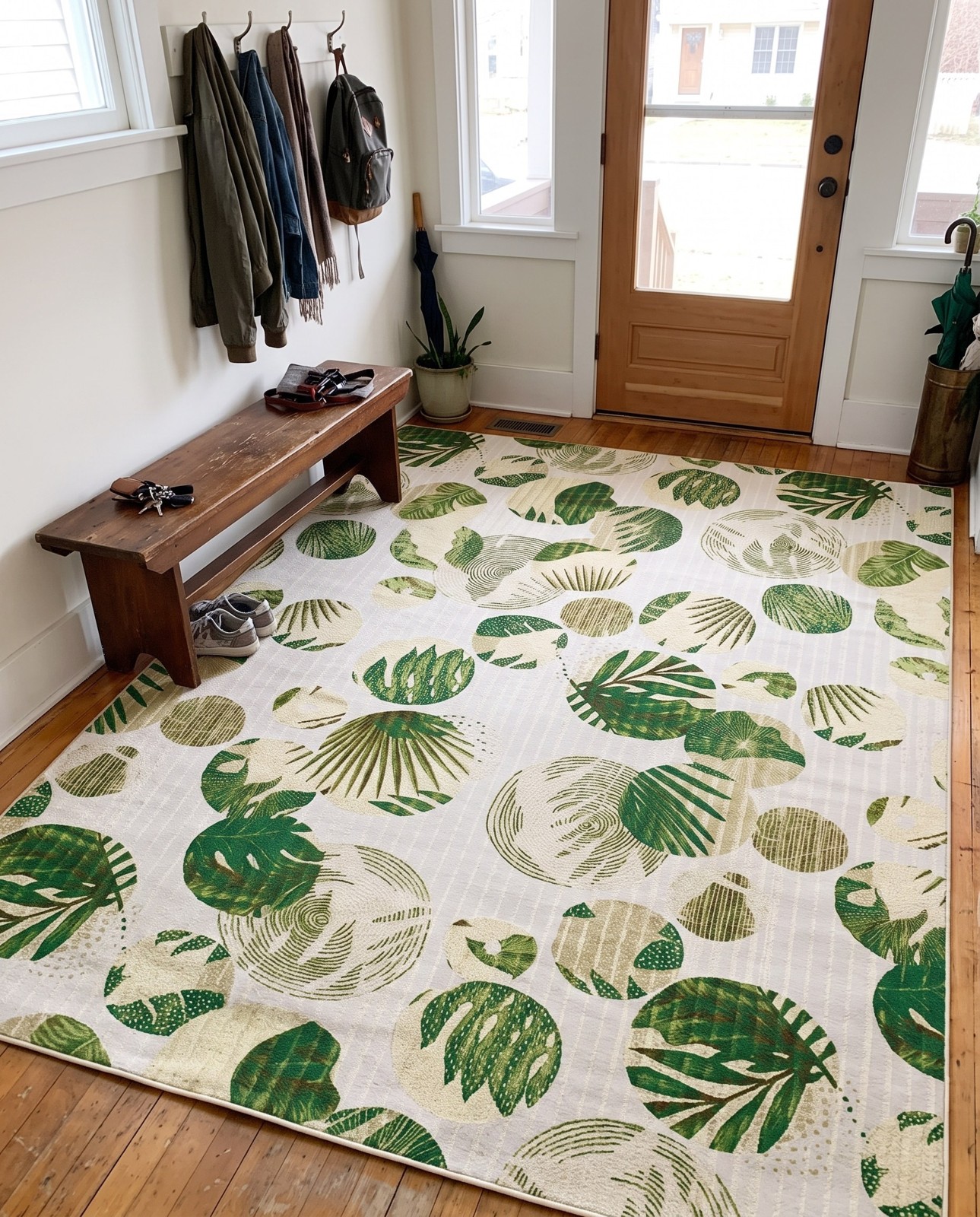 Detail image of 9' x 12' Horace · Floral / botanical Outdoor Rug