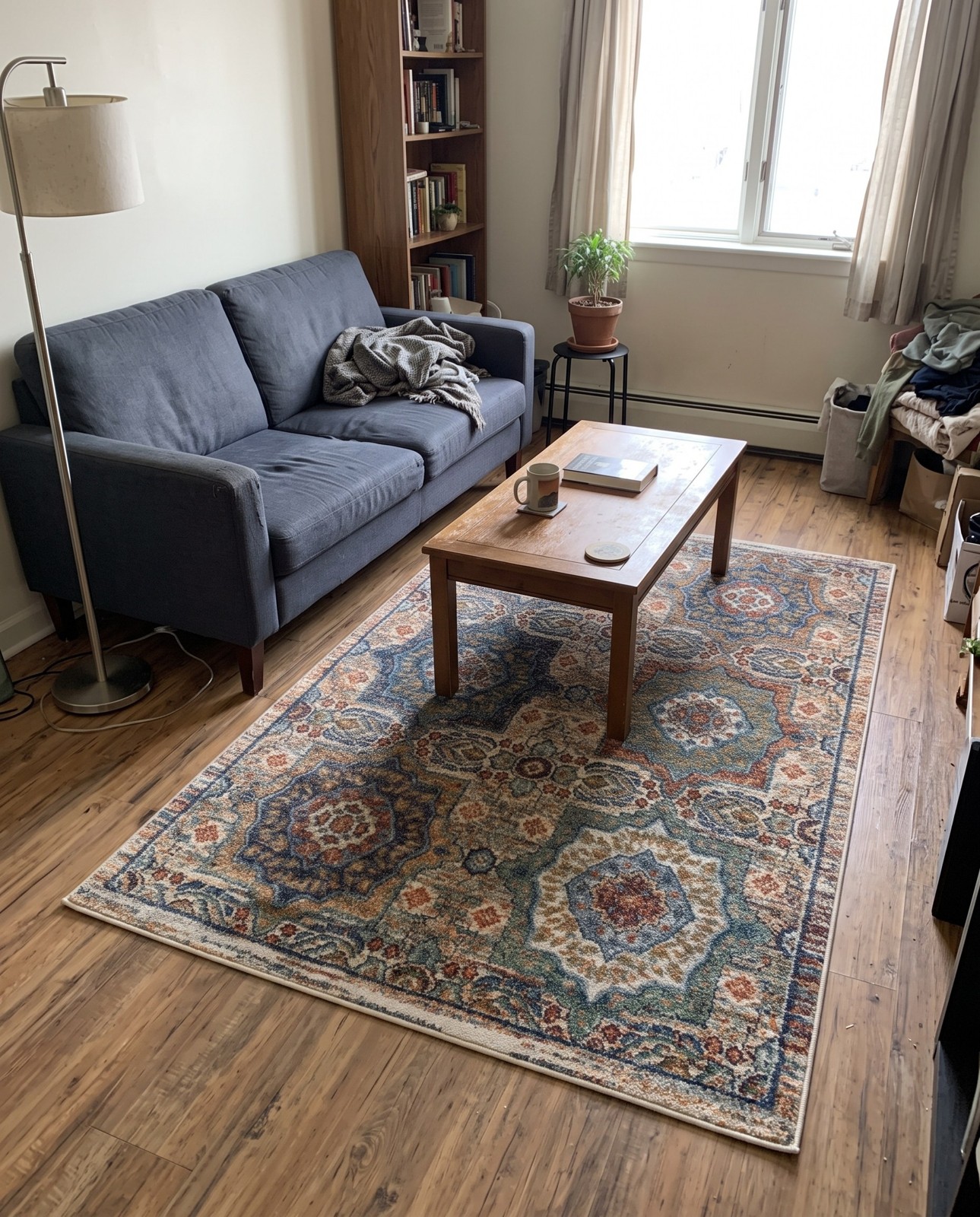 3' 3 x 5' 3 Firelight · Medallion rug, multi and blue