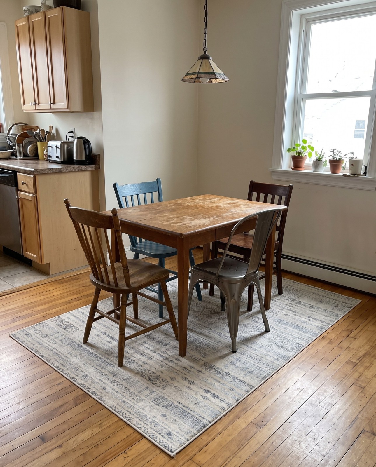 5' x 8' Keswick · Abstract rug, ivory