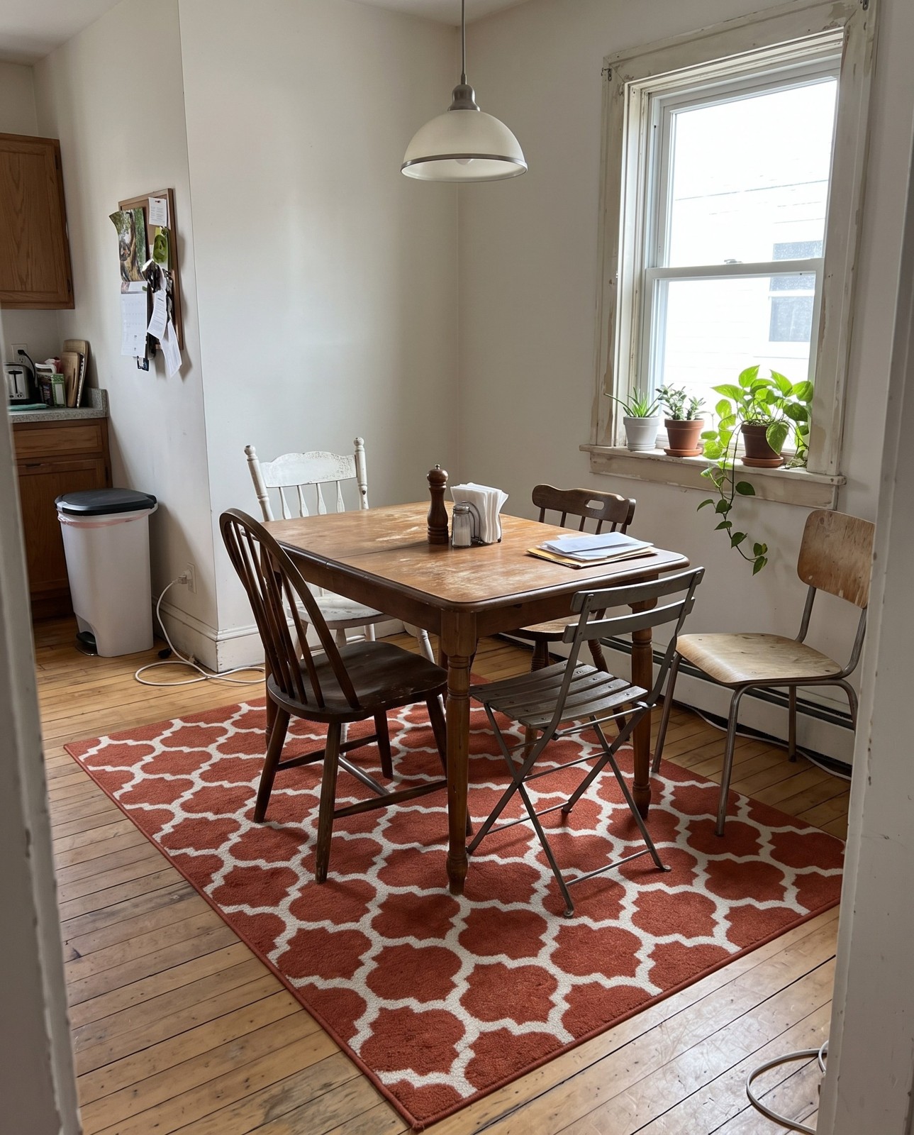 10' 6 x 16' 5 Arkwright · Trellis rug, terracotta and beige