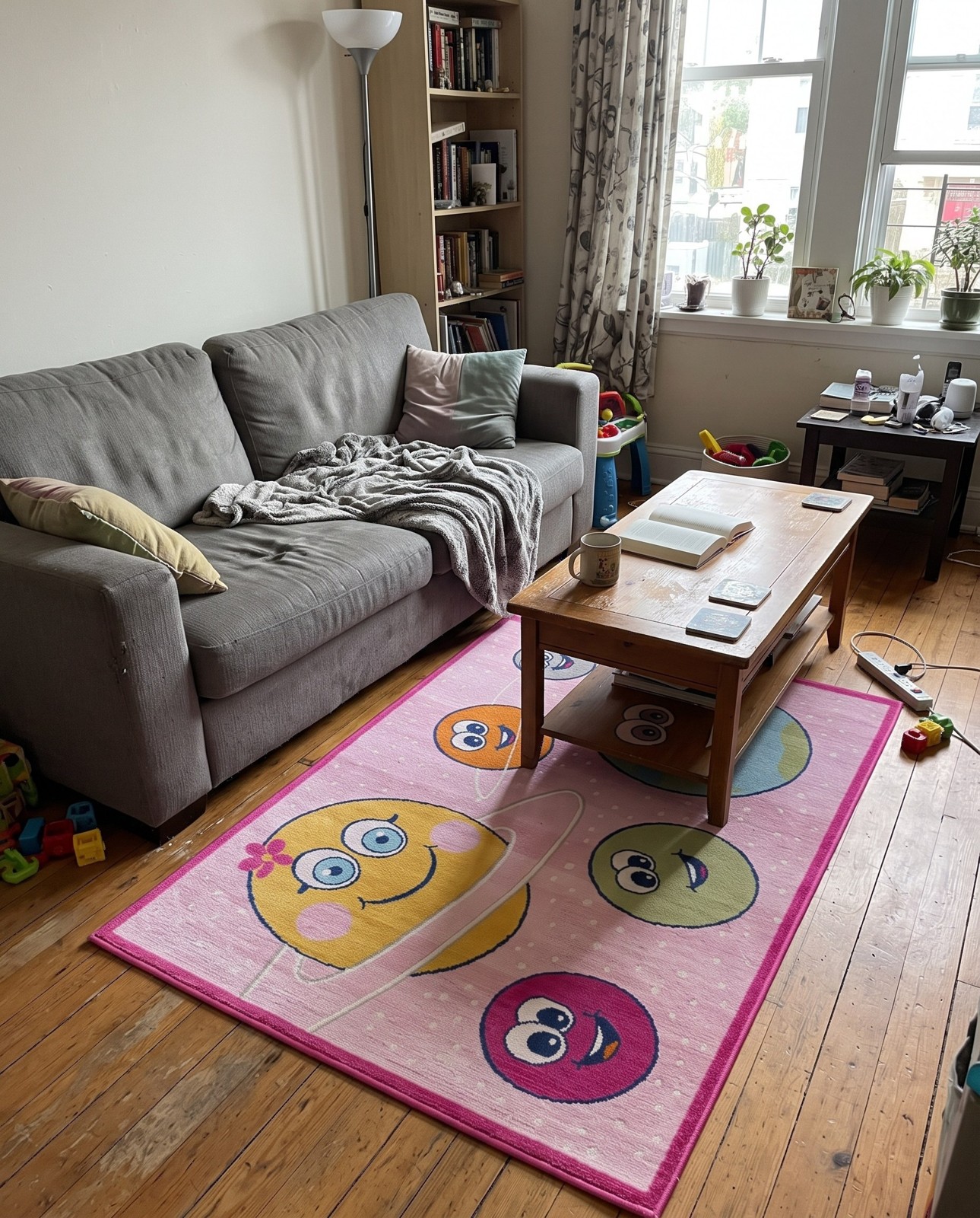 5' 3 x 7' 7 Easton · Planet Outdoor Rug, pink and multicolor
