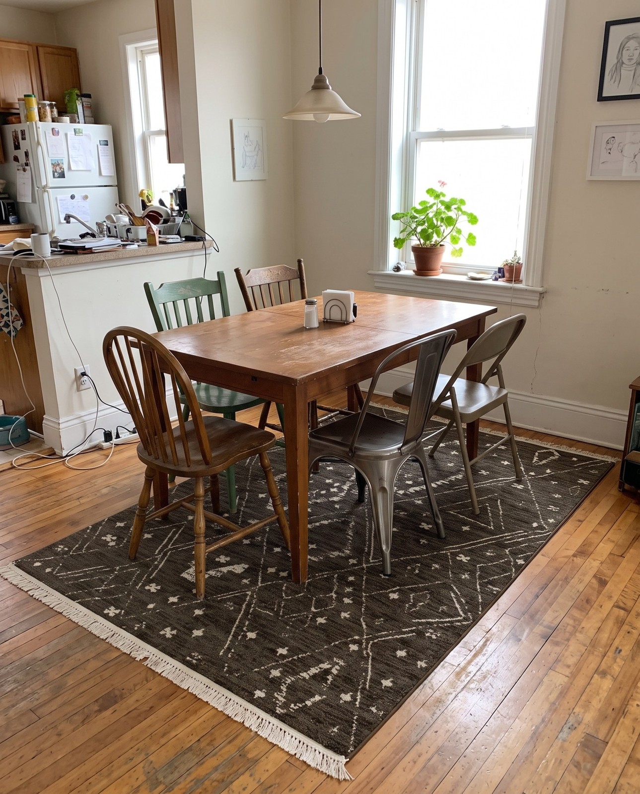 4' x 6' 3 Ashford · Diamond rug, green