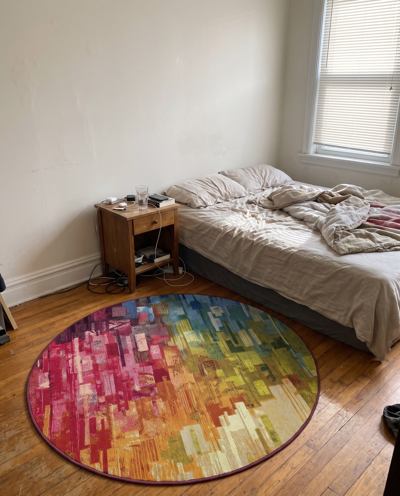 Detail image of 4' x 4' Joplin · Abstract Outdoor Rug, multi