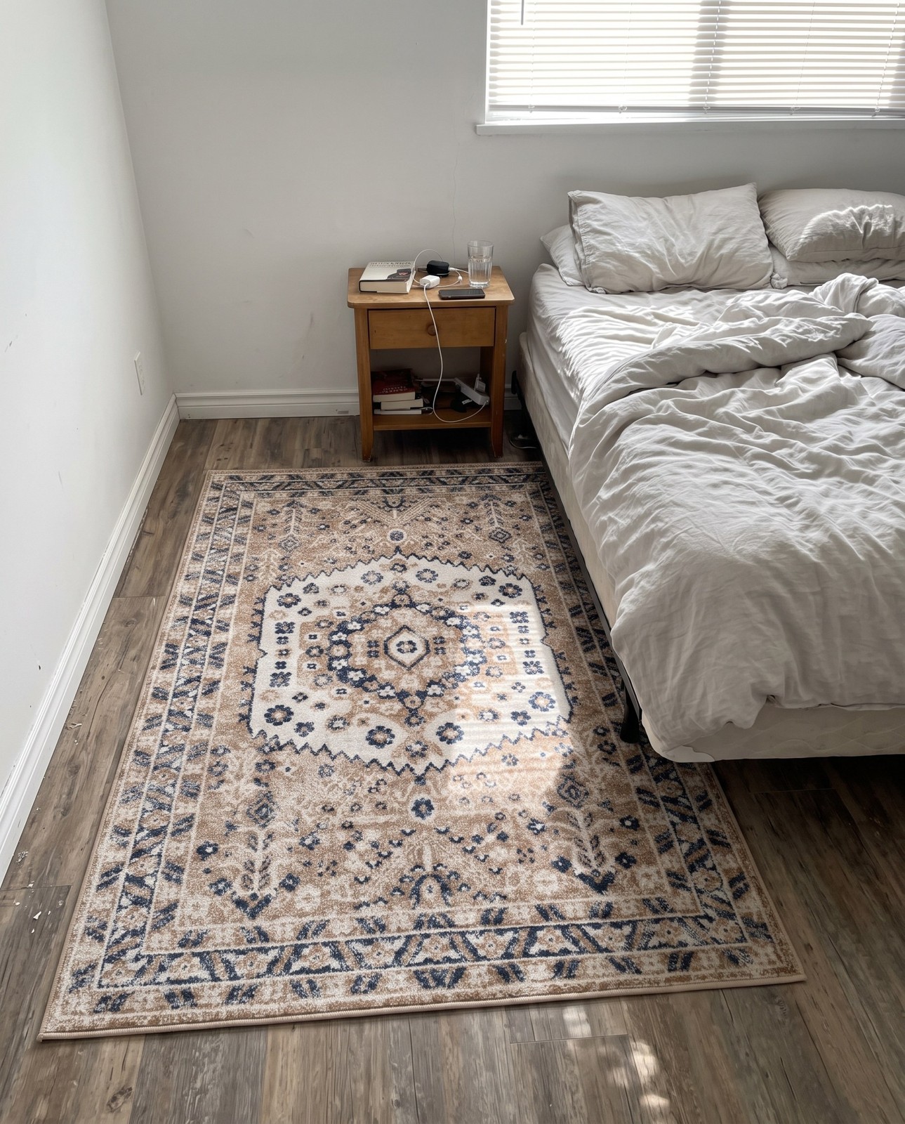 4' x 6' Swallow · Border rug, beige