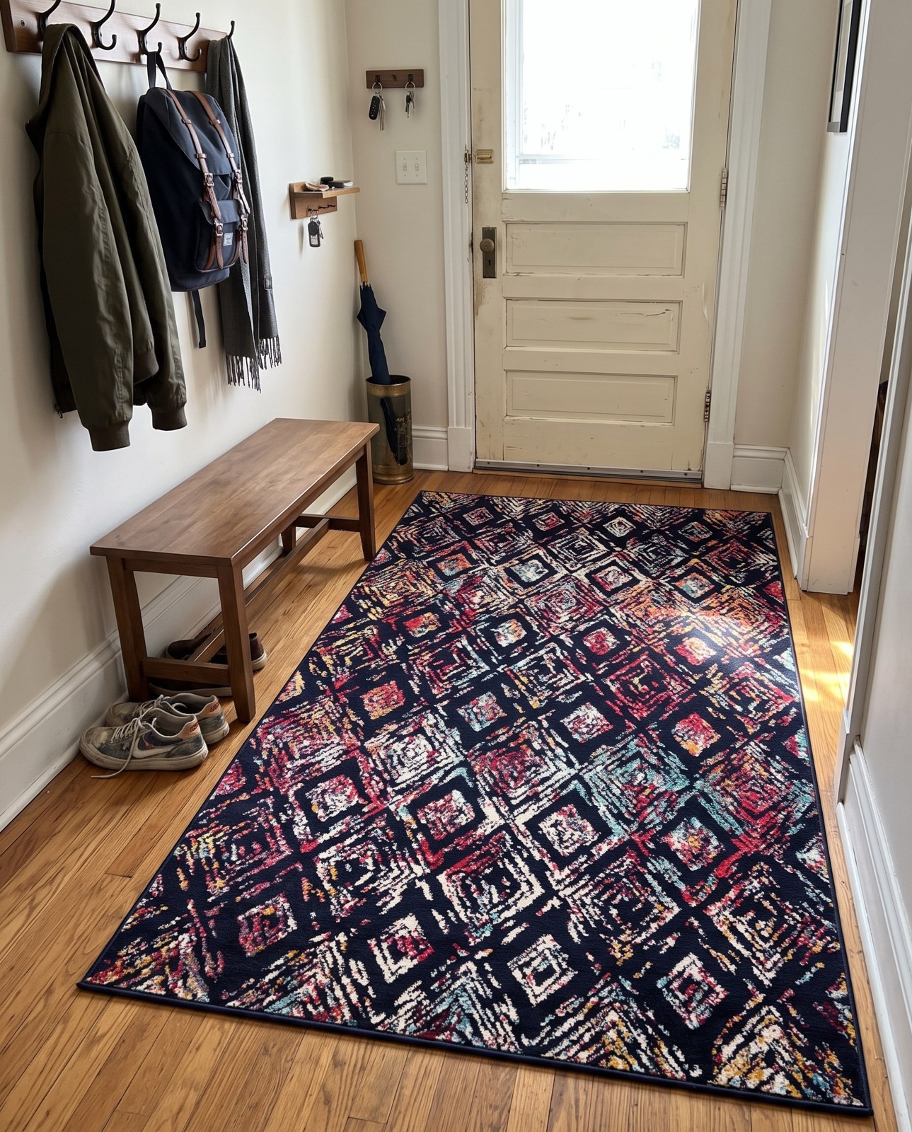 5' 3 x 8' Whimbrel · Diamond rug, multi
