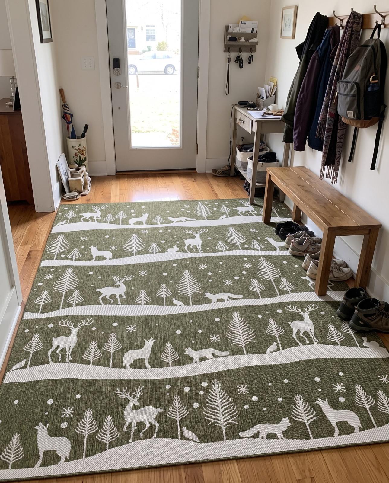 7' 10 x 10' Cashel · Pictoral Outdoor Rug, green