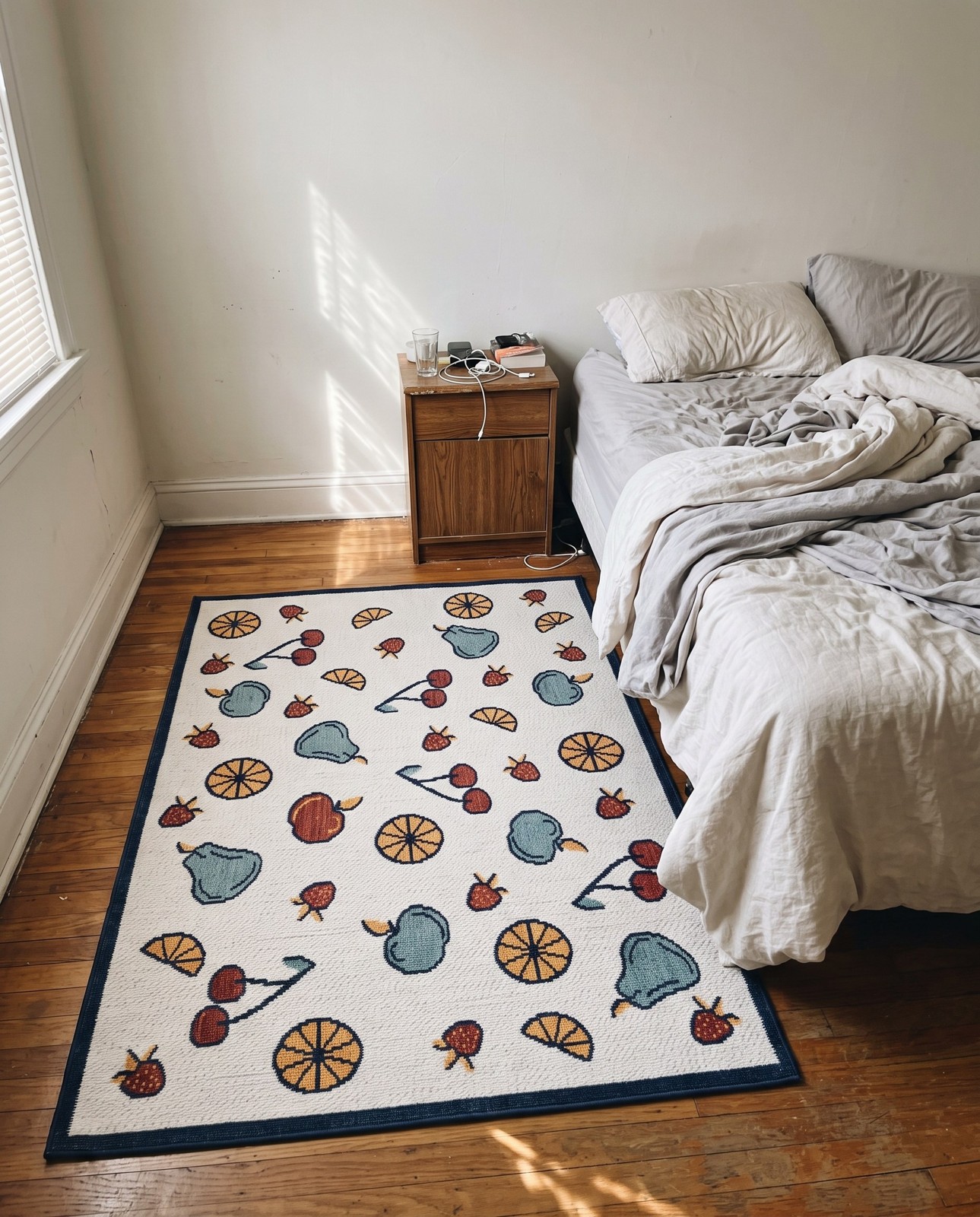 Detail image of 5' x 7' 7 Easton · Fruit Outdoor Rug, ivory and multi