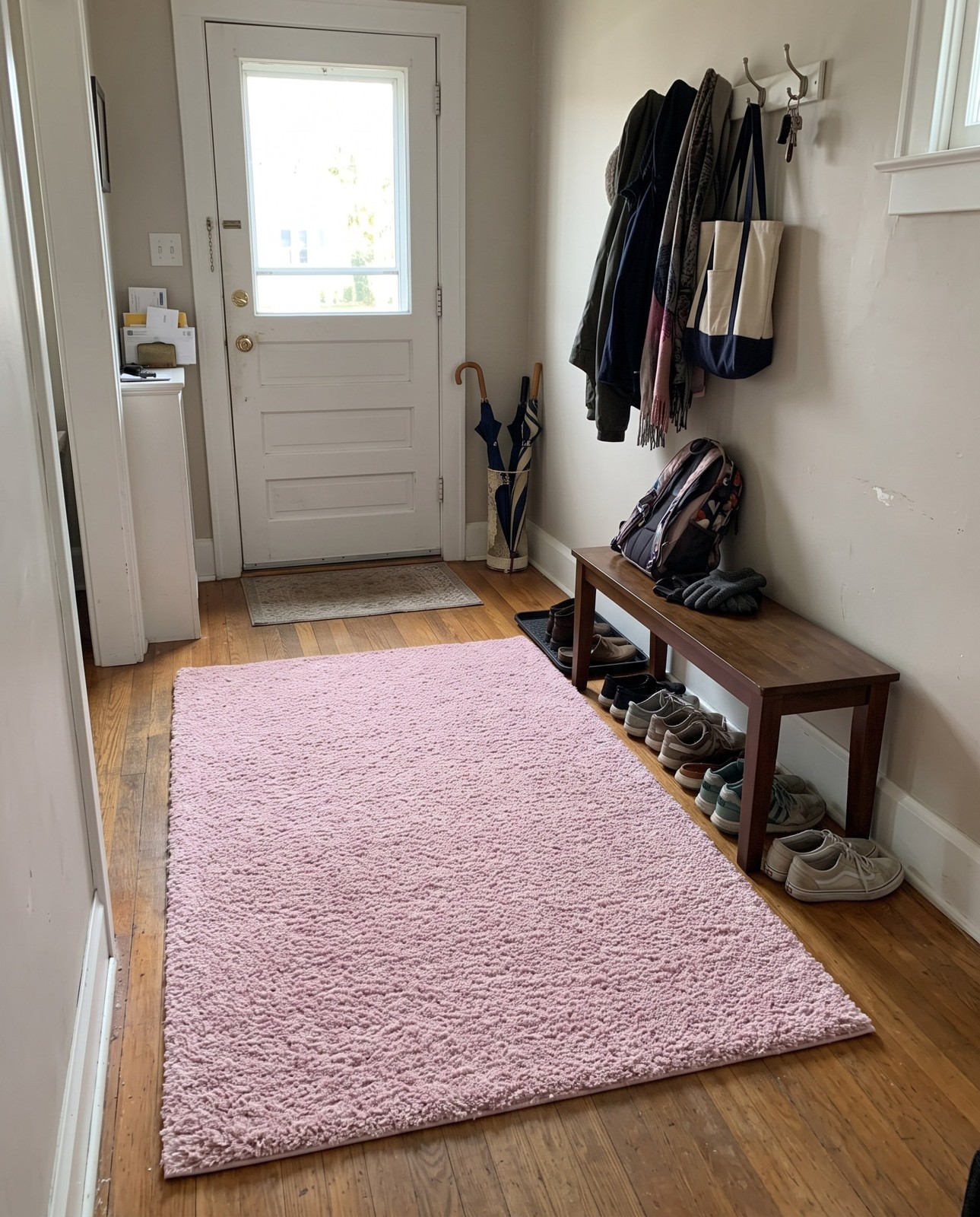 5' 3 x 8' Calvert · Solid Shag Rug, pink