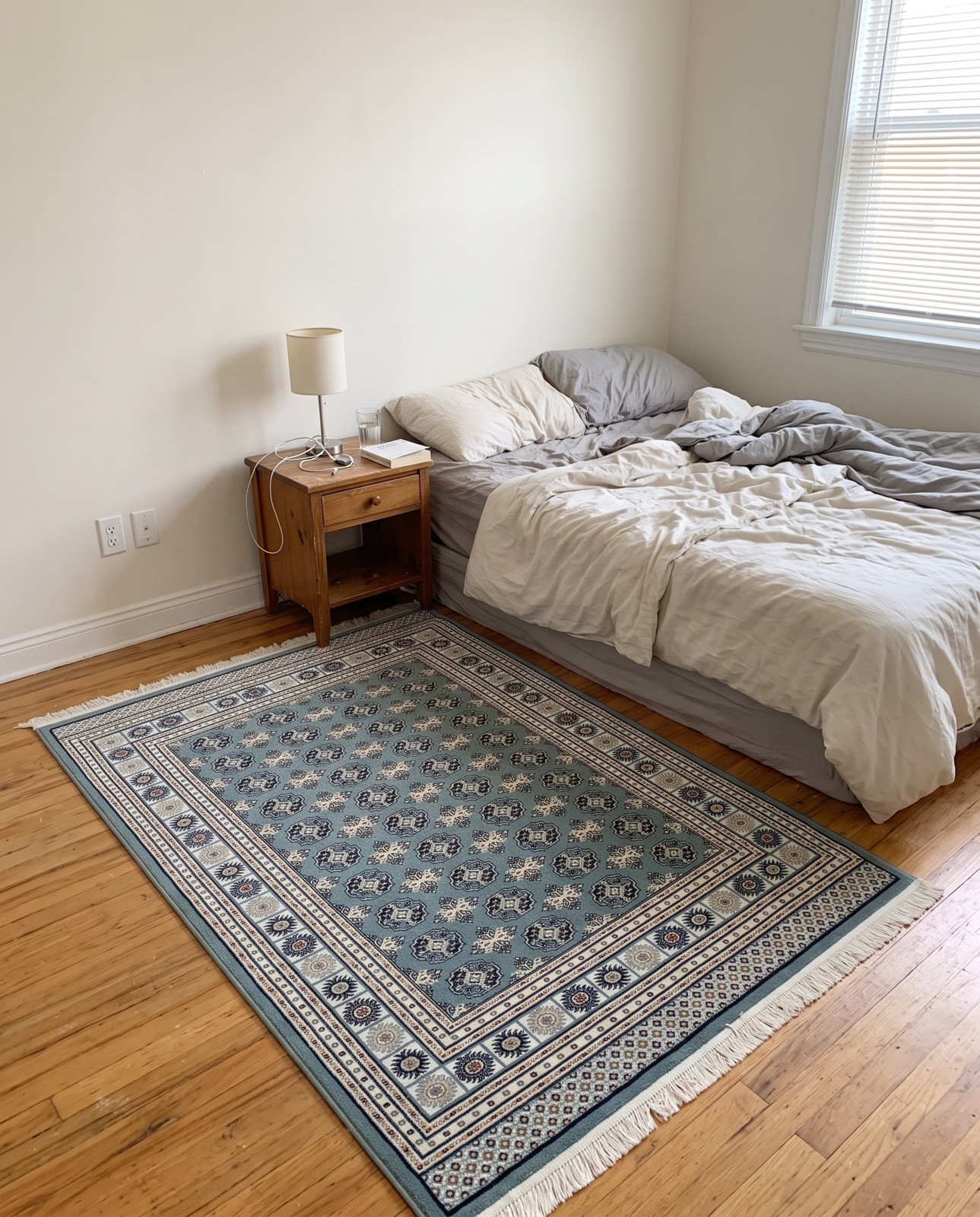 4' x 6' Crestwood · Medallion rug, aegean blue and ivory