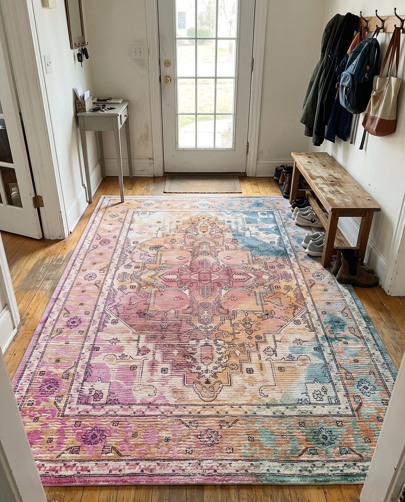 6' 7 x 9' Kinsey · Border rug, multi